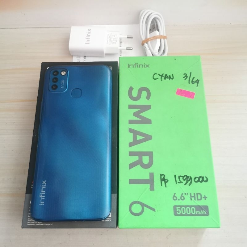Infinix Smart 6 ram 3GB 64GB Bekas - Fullset Resmi - second