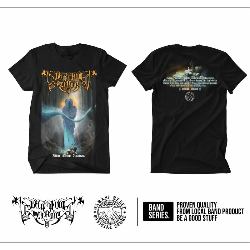 T-shirt belatung melarat /ajian gelap ngampar /kaos metal /gutsbully movement