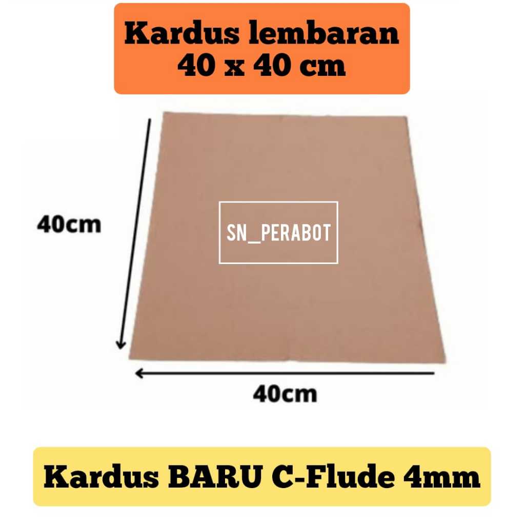 

C-FLUDE 4 MM 40x40CM Kardus Karton Lembaran 40 x 40 cm Sheet Single Wall Corrugated C FLUDE 4MM