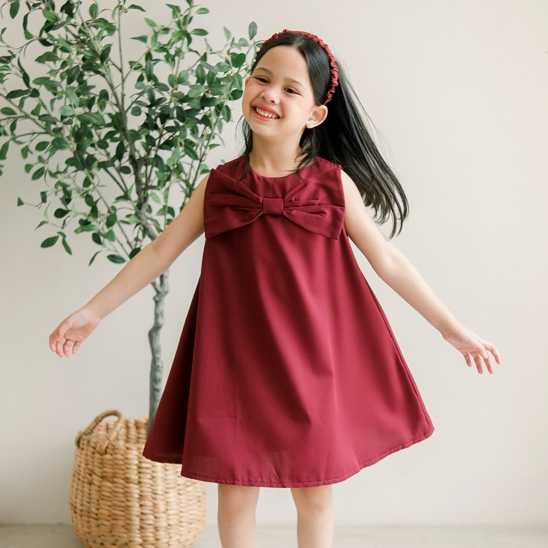 (1-6 Tahun) RACHEL-Dress Natal Anak | Dress Cheongsam Anak Coquette | Dress Imlek Anak | Dress Bayi 