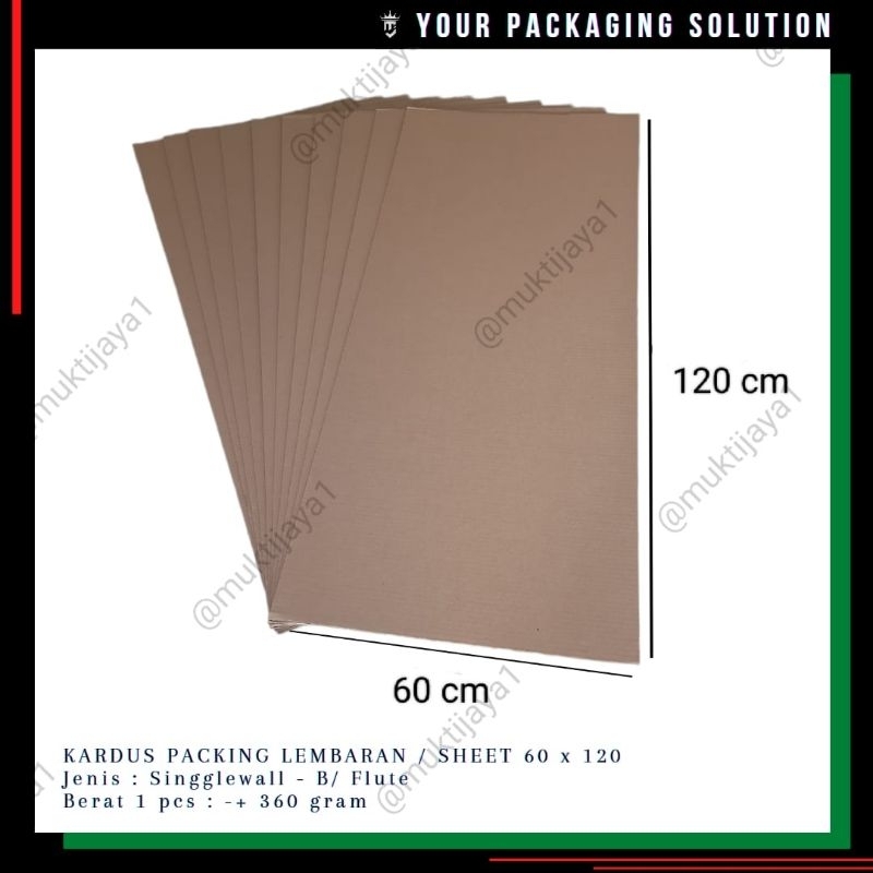 Sheet Packing • 60x120cm • Kardus/ Karton Lembaran