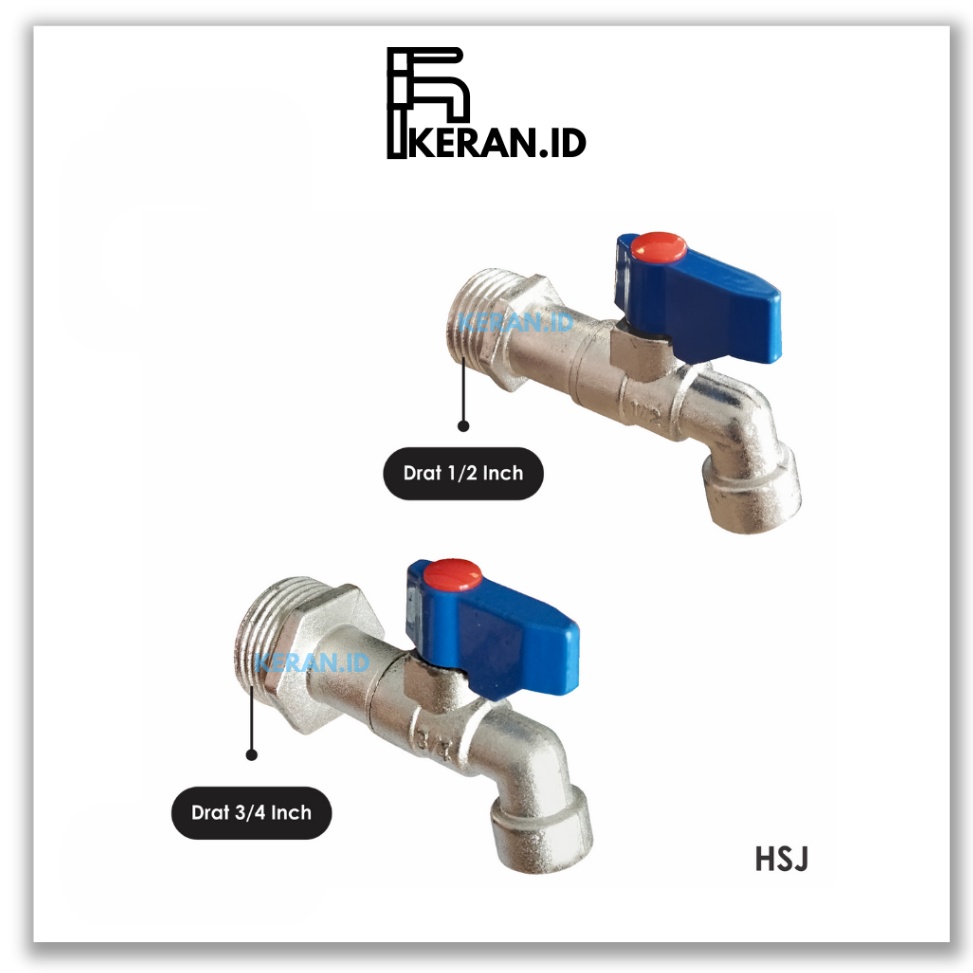 Produk Oke KERANID Kran Tembok Model Onda 12 34 Body Panjang  Keran Air Babet MERK HSJ