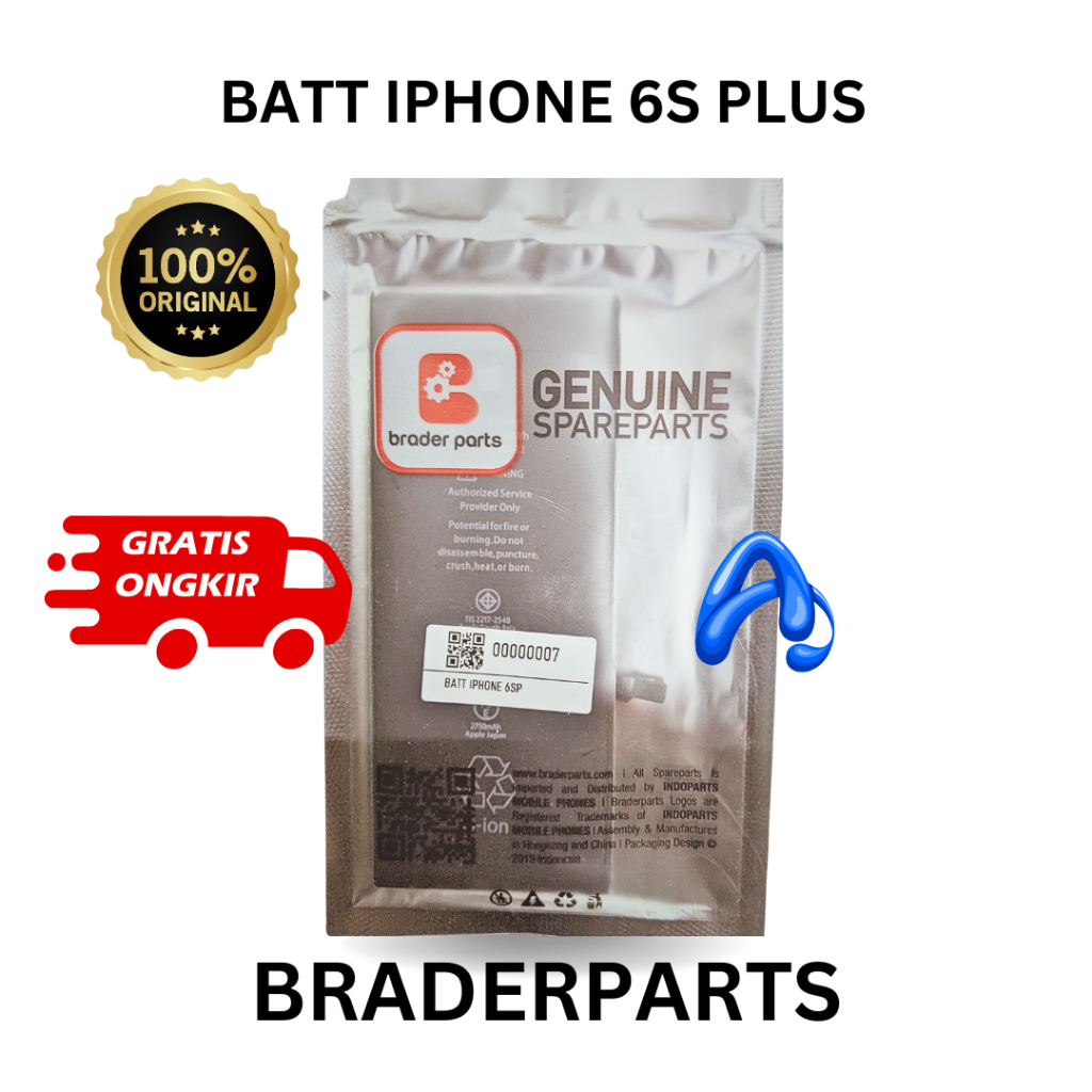 BATRAI BATERAI IPHONE 6S PLUS / BRADERPART