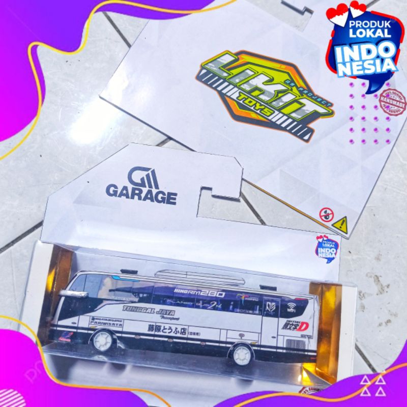 MINIATUR BUS KIDS PANDA JET BUS 5 NEW 1/87 DIECAST BUS Tunggal Jaya