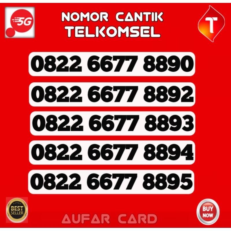 Kartu Perdana Telkomsel Simpati 6789 66778899 6677 8890 667788 889
