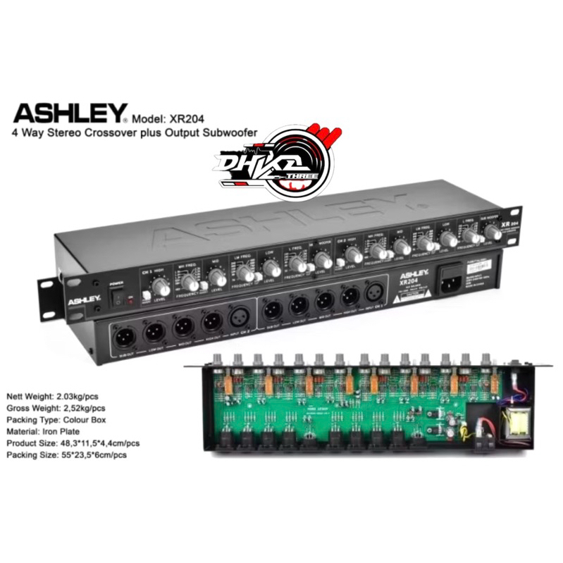 CROSSOVER ASHLEY XR 204 MACRO 4 WAY SUBWOOFER / Crossover Ashley Xr 204 Sub Macro / crossover ashley