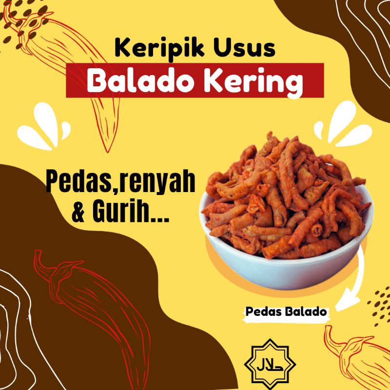 

keripik usus balado kering