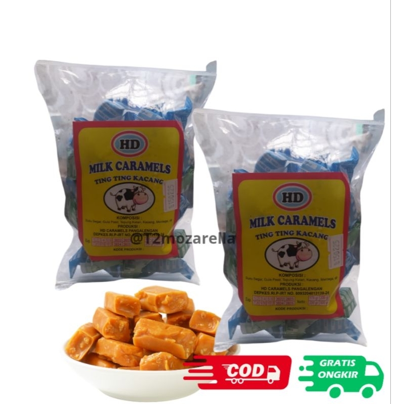 

Permen Tingting kacang Caramels susu 200gr