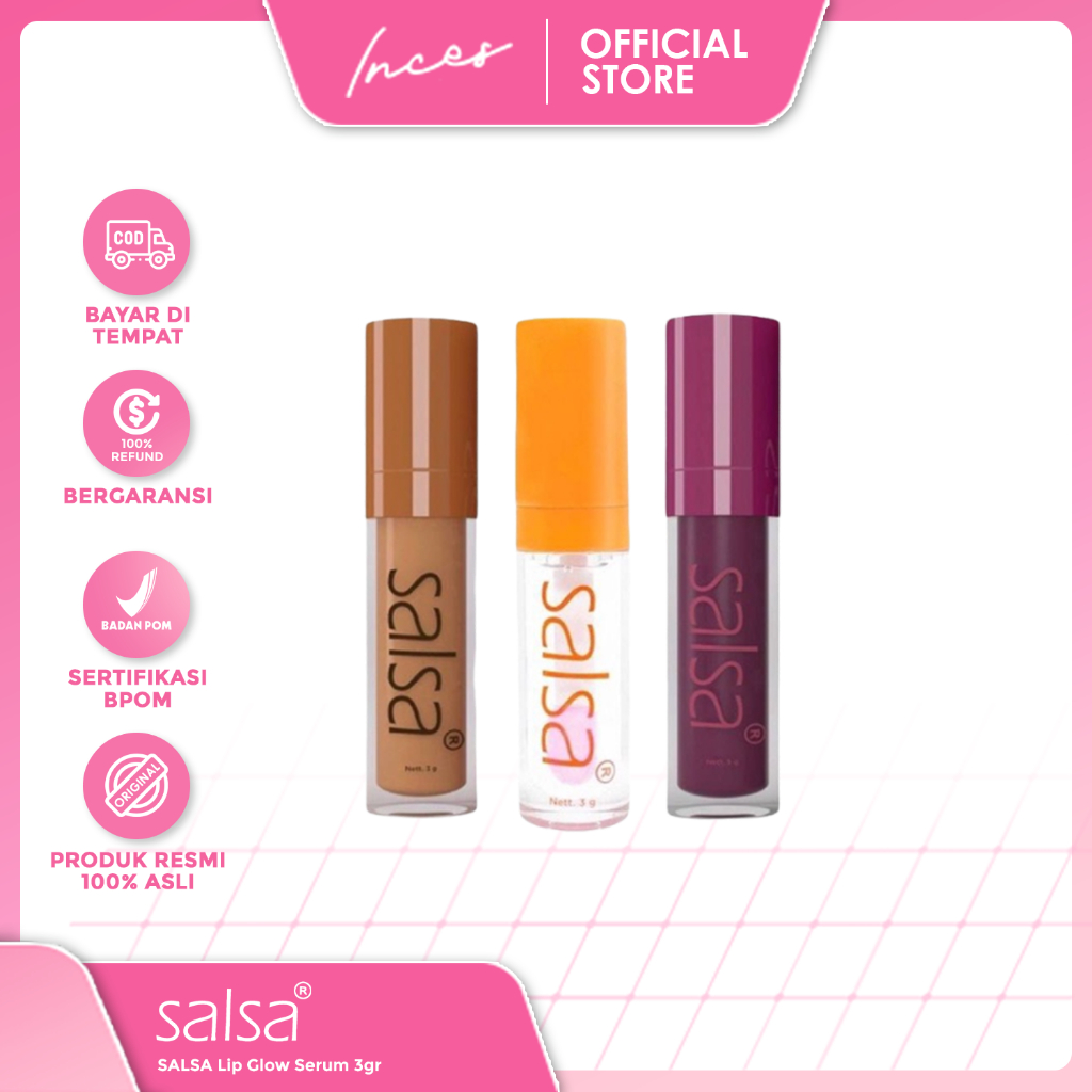 inces - SALSA Lip Glow Serum 3gr - Serum Bibir Original BPOM
