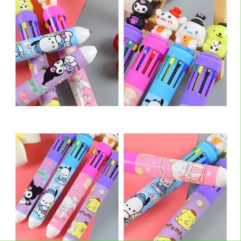 

[IG34] |Pena Gel karakter Sanrio 10 warna/bulpen Gel motif karakter Sanrio/bulpen gel mekanik cocok untuk anak TK, SD dll