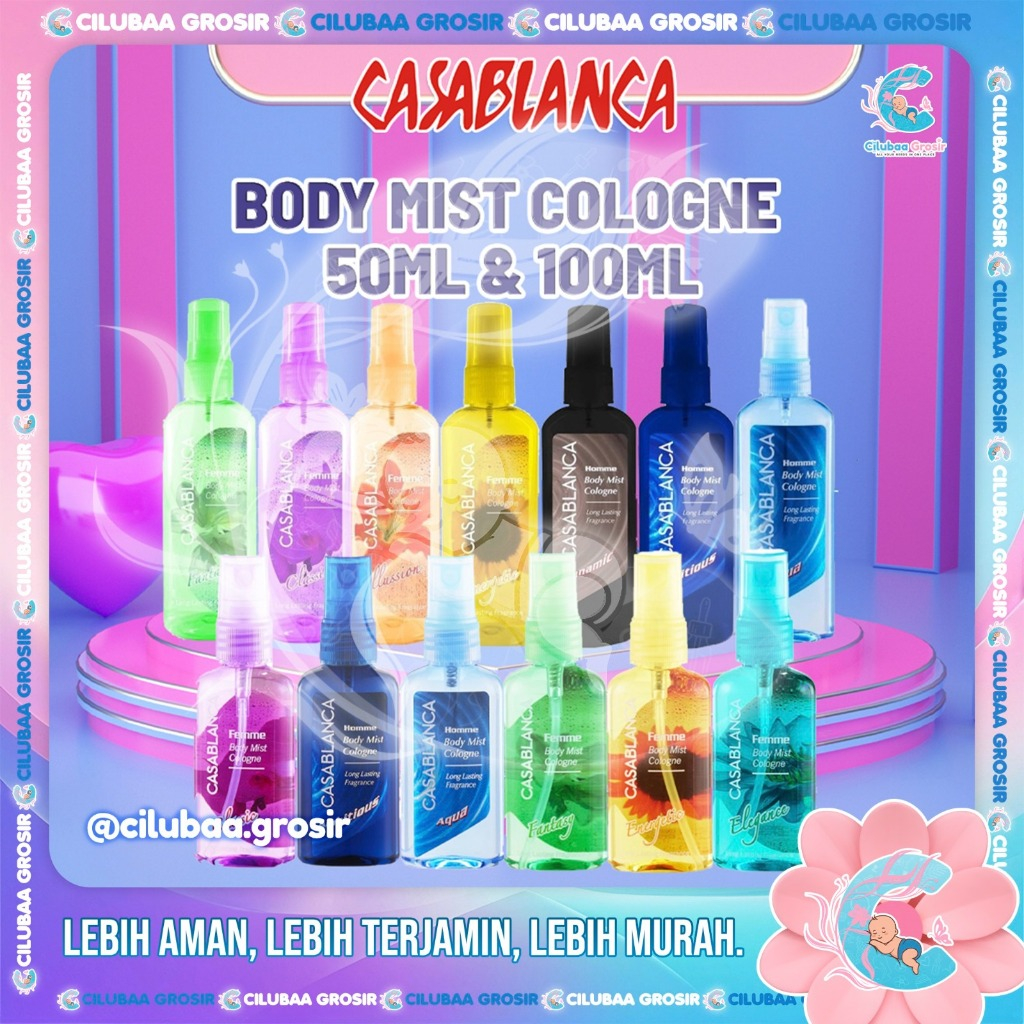 CASABLANCA Body Mist Cologne 50mL & 100mL || Parfum Femme Women || Homme Men