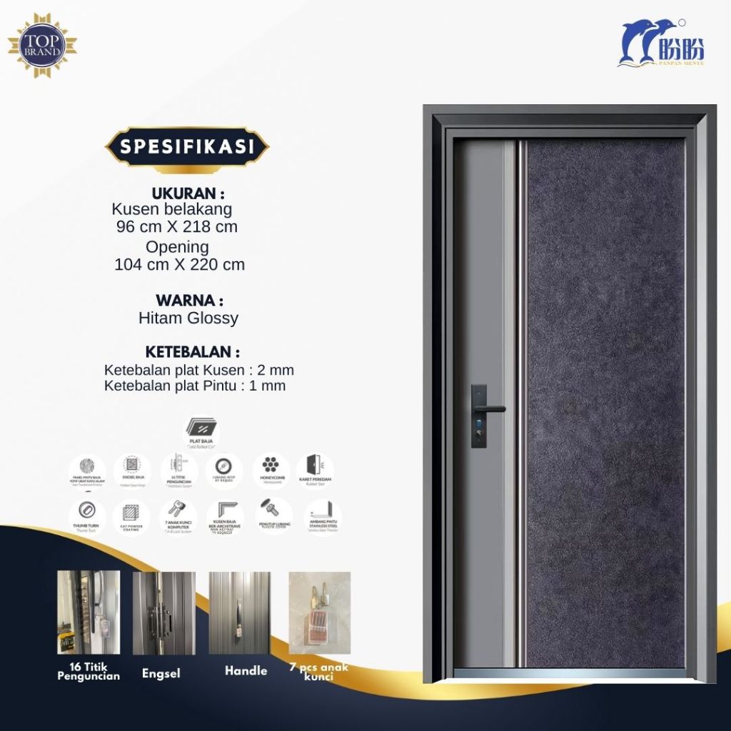 PINTU BAJA PANPAN MEWAH/PINTU SINGLE/PINTU HOTEL/PINTU UTAMA RUMAH/PINTU APARTEMEN/PINTU MEWAH