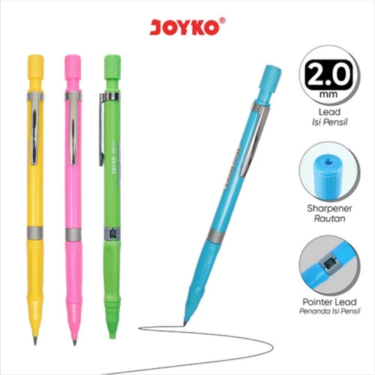 

JOYKO Pensil Mekanik Pensil Isi MP-21 2.0 mm Tersedia 1 Pack (12 Pcs) / 6 Pcs / 3 Pcs / 1 Pcs