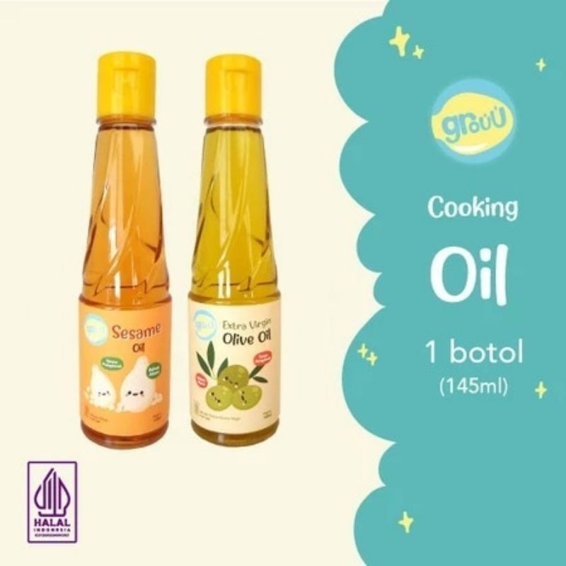 

Grouu Virgin Olive Oil & Sesame Oil / Minyak Zaitun / Minyak Wijen 145ml