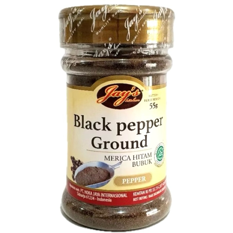 

Jays Black Pepper Ground Merica Hitam Bubuk 55g