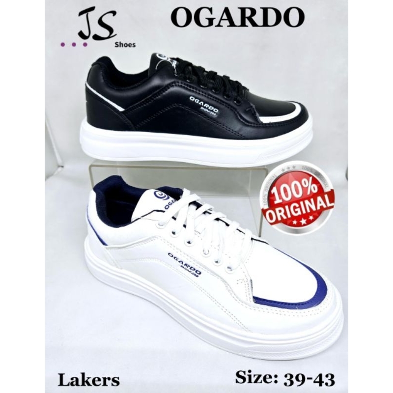 OGARDO LAKERS - SEPATU SNEAKERS TALI PRIA DEWASA MERK OGARDO ORIGINAL