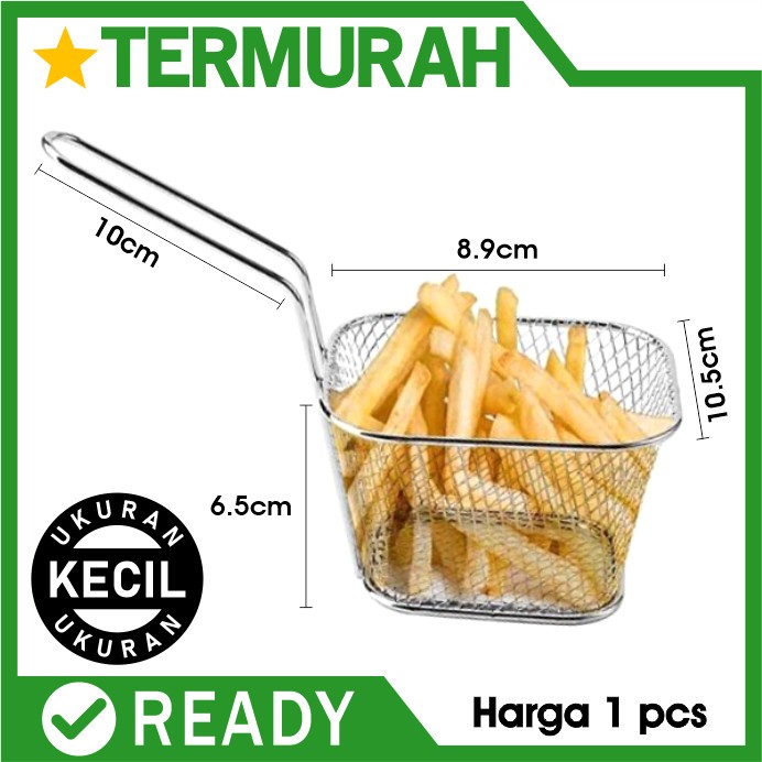 KC Keranjang wadah Kentang Goreng Mini basket Stainless french fries