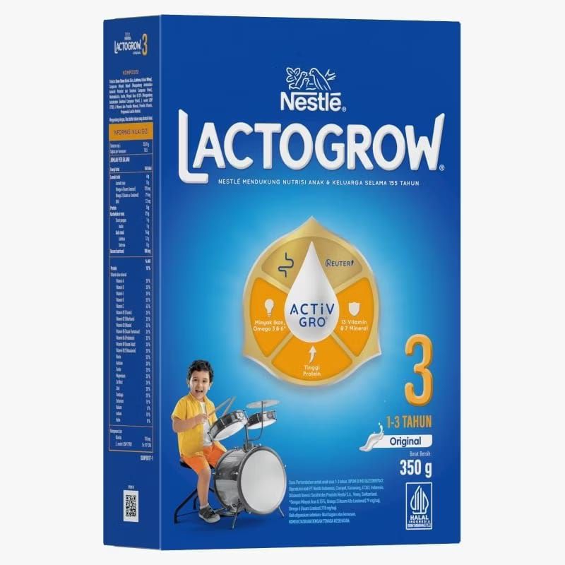 

LACTOGROW 3 dengan ACTIVGRO Susu Original Box 350g