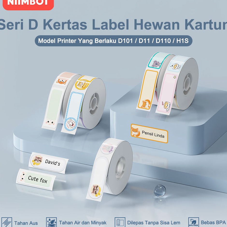 

KODE J12J NIIMBOT D11D11D11 Kertas Label PutihWarnaTransparan Kode Batang Harga Ukuran Nama Stiker