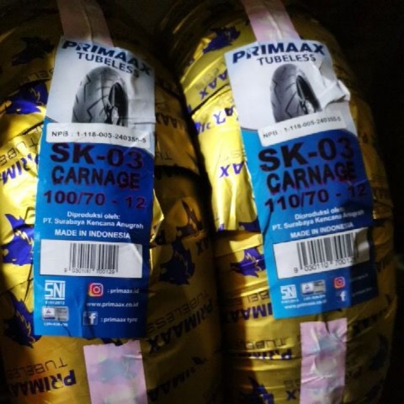 BAN PRIMAAX SK-03 RING 12 UKURAN 100/70 110/70 120/70
