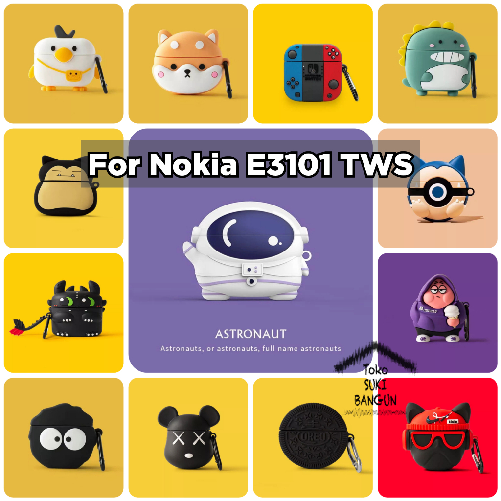 Case Nokia E3101 TWS Rubber CUTE CARTOON Cover Casing Pouch Protector