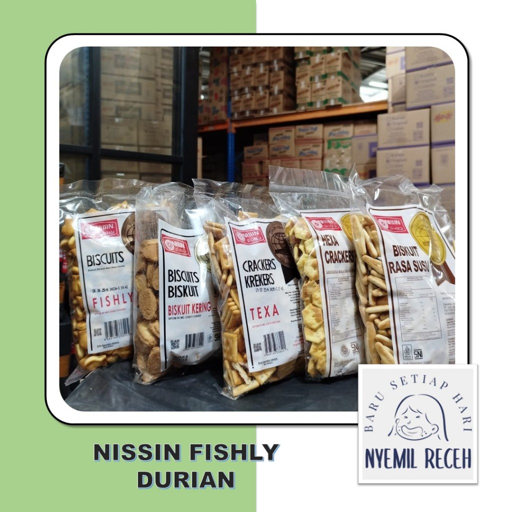 

Nissin Fishly Durian 300 gr Biskuit Jadul Rasa Durian