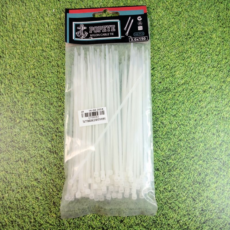 

KABEL TIES ATAU TALI TIE 2.5-150 PENDEK PUTIH POPEYE ISI 100PCS