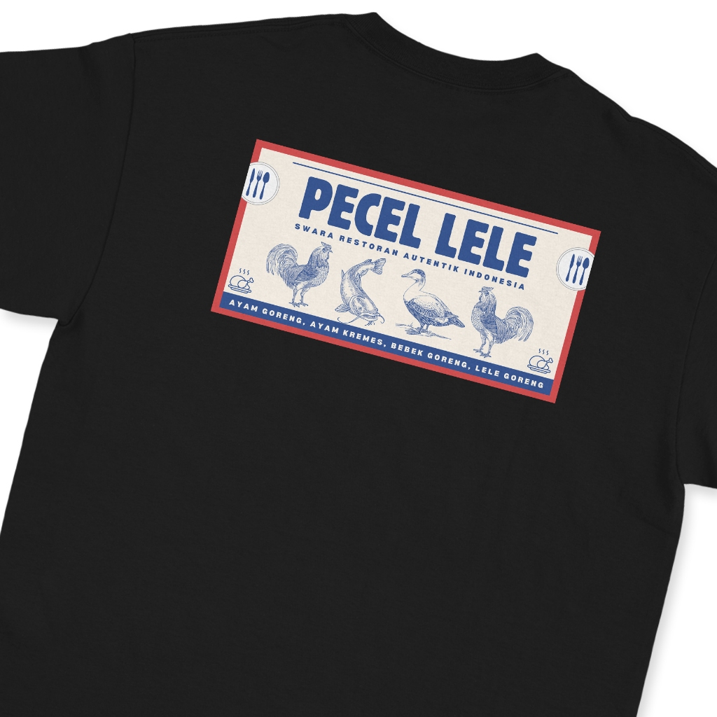 SWARA KAOS PECEL LELE KAOS UNIK PRIA WANITA UNISEX COTTON COMBED