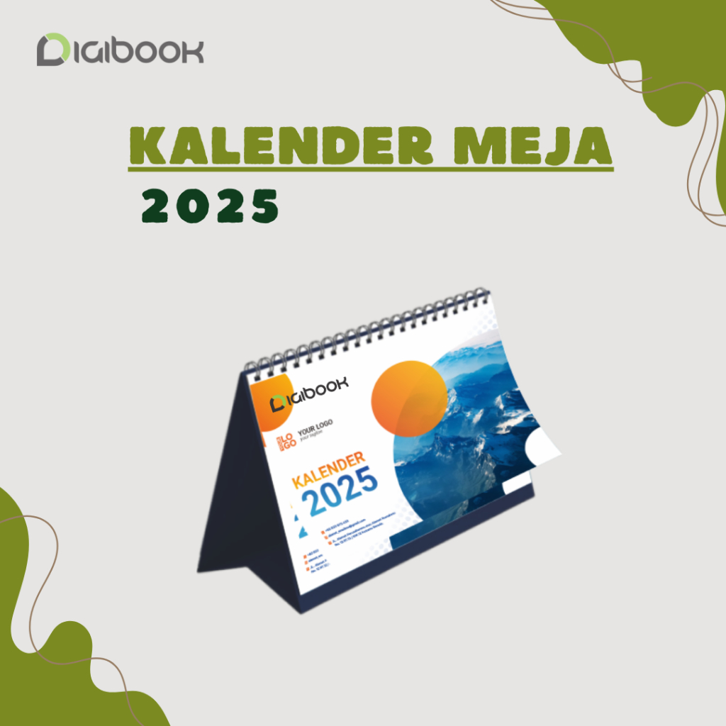 

Kalender Meja Custom Tahun 2025 - Linen Hitam - 7 Lembar 2 Muka