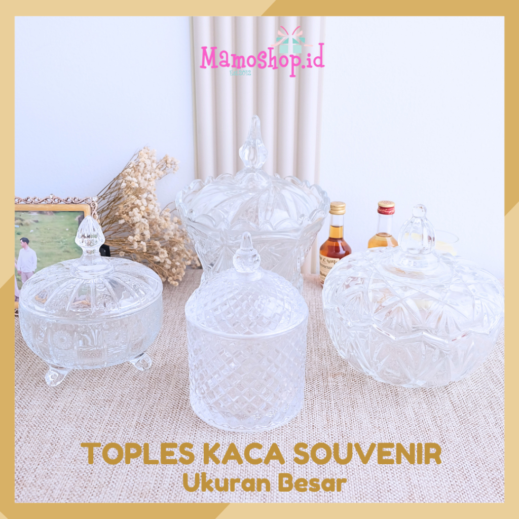 Toples Kaca Kristal Set Mewah Kristal Besar