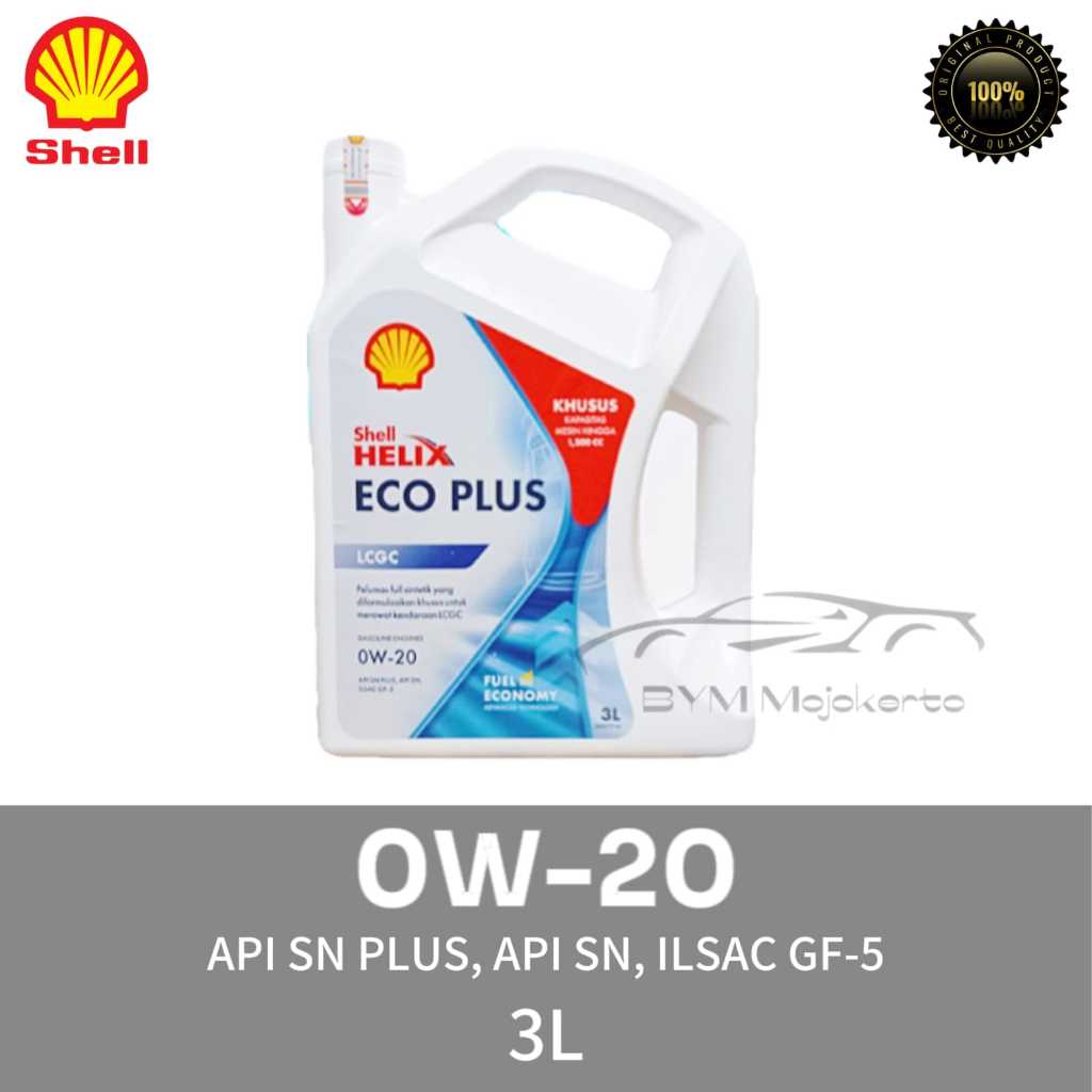 SHELL HELIX ECO PLUS 0W-20 3L