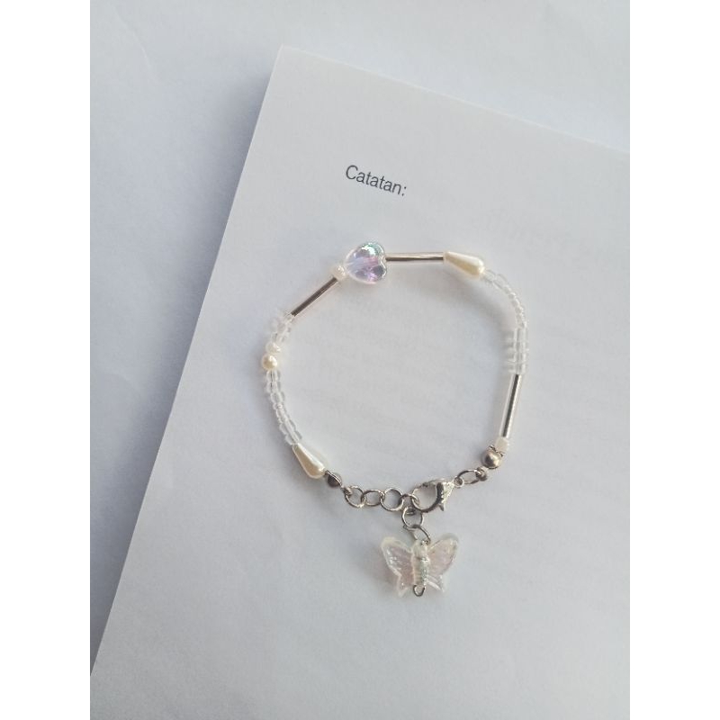 Gelang manik manik padi bambu love