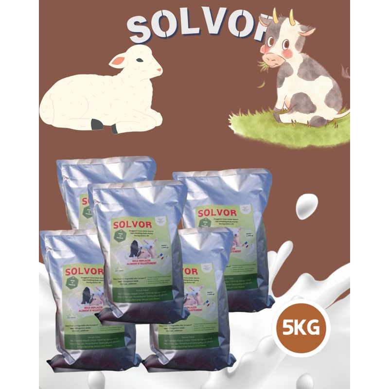 SUSU SOLVOR 5KG ORIGINAL SUSU PENGGANTI INDUK KAMBING DAN SAPI