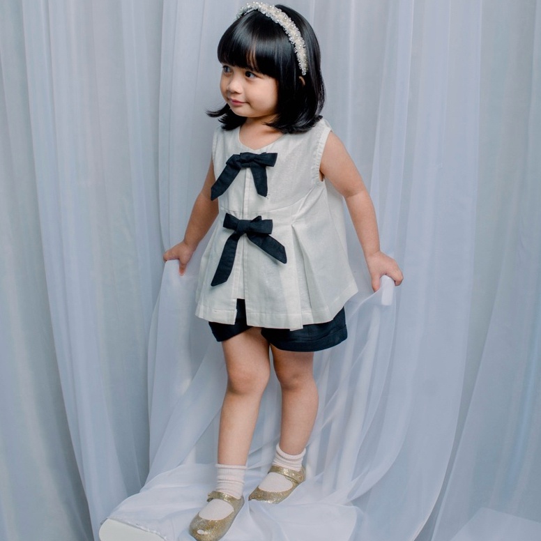 KODE K13V 15 Tahun LEXAAtasan Anak Perempuan Pita  Blouse Anak Perempuan Korea  Blouse Anak Perempua