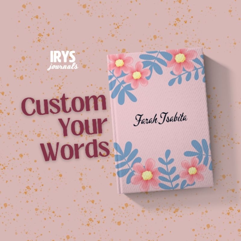 

IRYS pinkbook | Notebook Design Hardcover A5 | Custom Words/Nama