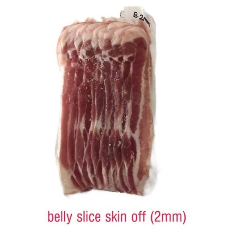 

Pork Belly Slice 2mm/ Daging Babi untuk grill/ Belly slice Import skin off