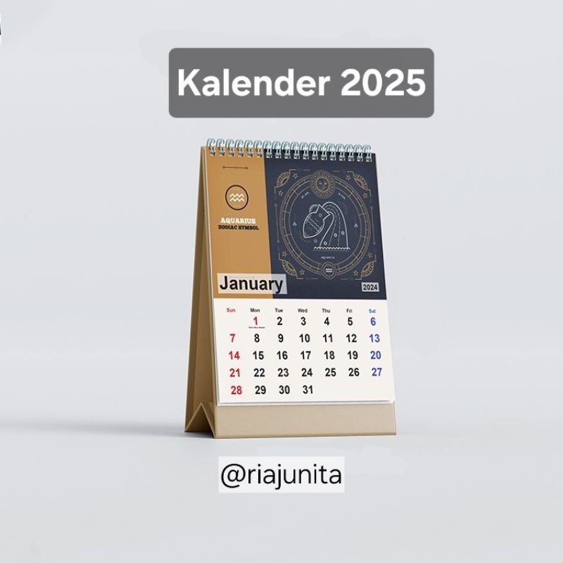 

Kalender Meja/Kalender Kantor/Kalender estetik tipe gambar atas