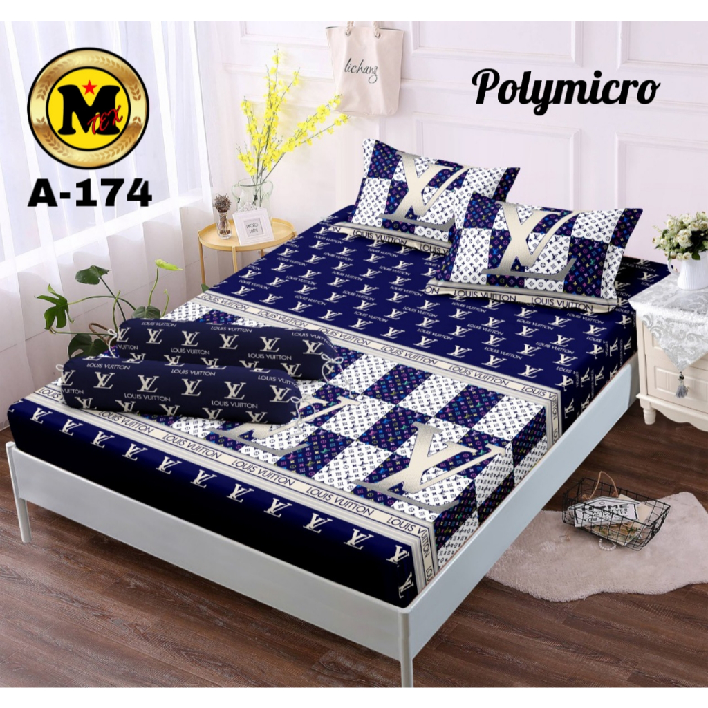 PROMO MURAH SPREI MOTIF LV 180X200 160X200 120X200 SPREI HOMEMADE BAHAN KATUN ADEM ANTI LUNTUR