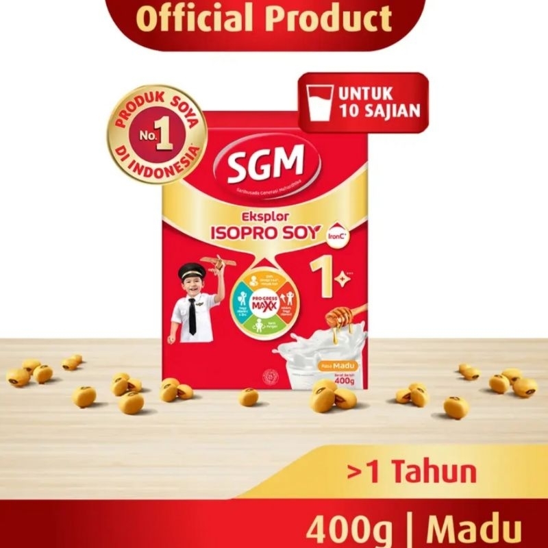 SGM Eksplor Soya 1+ Rasa Madu/Vanilla 400 gram