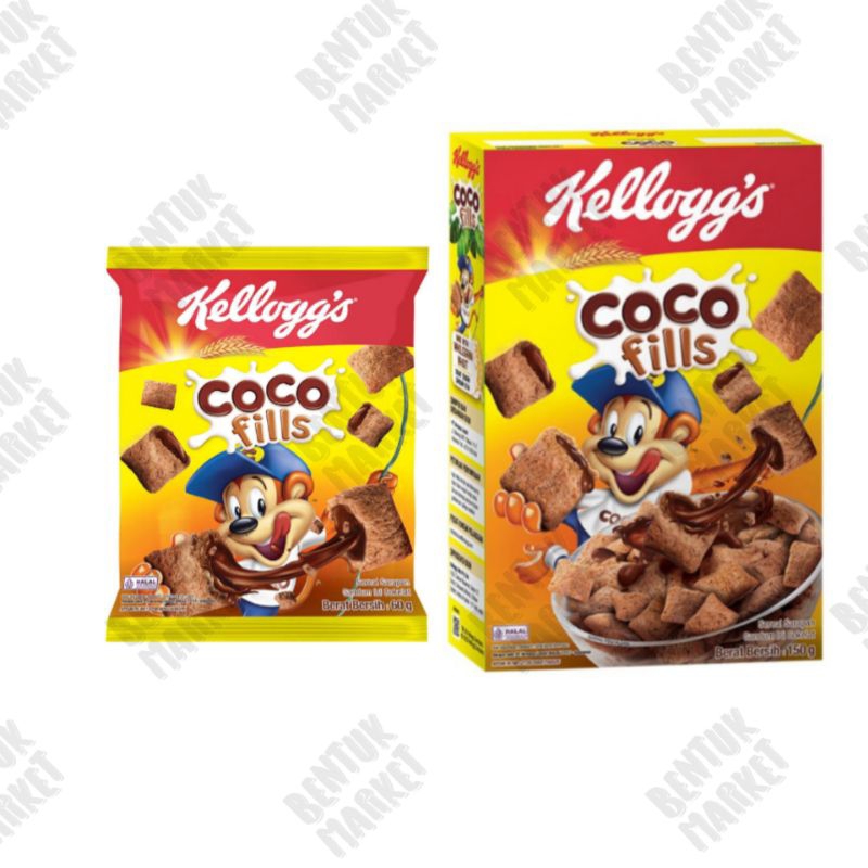 

Kelloggs Coco Fills Sereal Gandum isi Coklat 60gr / Kelloggs Coco Fills Sereal Gandum isi Coklat Box 150gr / Sereal Gandum