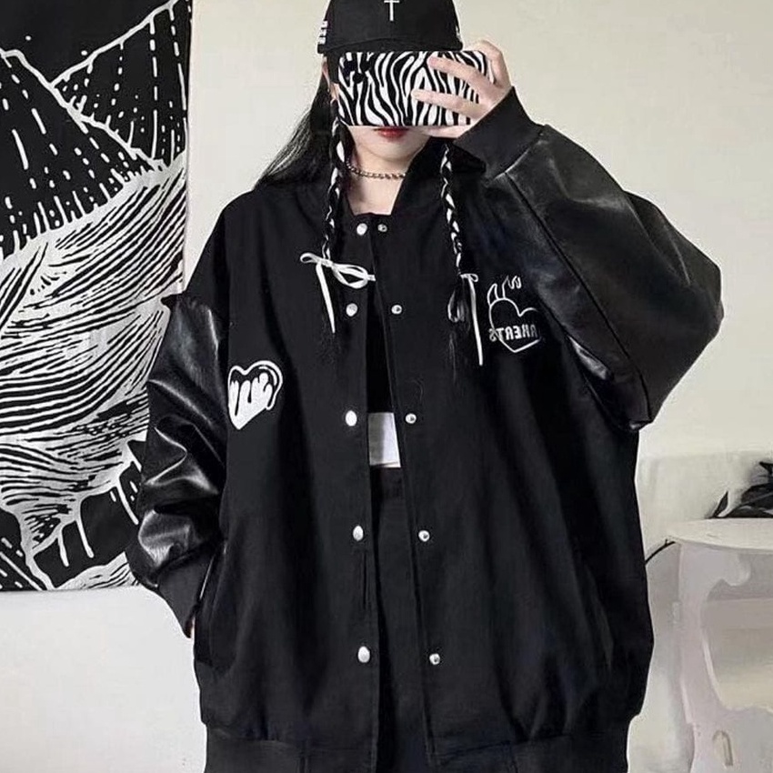 KF7 LARKERTS BASEBALL JAKET VARSITY OVERSIZE  JAKET VARSITY WANITA OVERSIZE  JAKET BASEBALL OVERSIZE