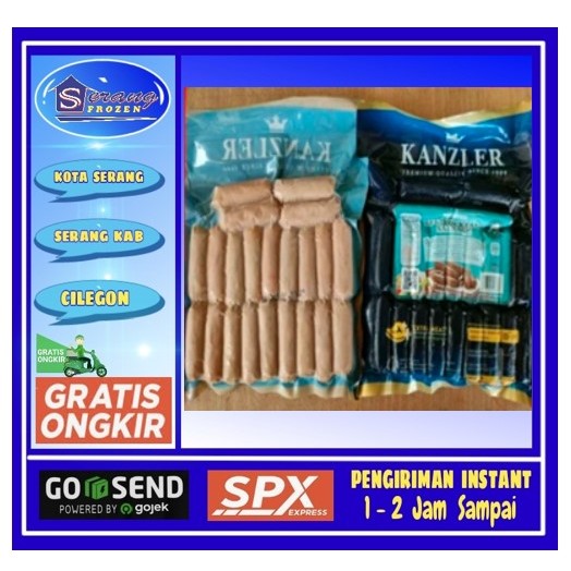 

Sosis Kanzler 250g, Kanzler Beef Cocktail Sausage, Serang Frozen