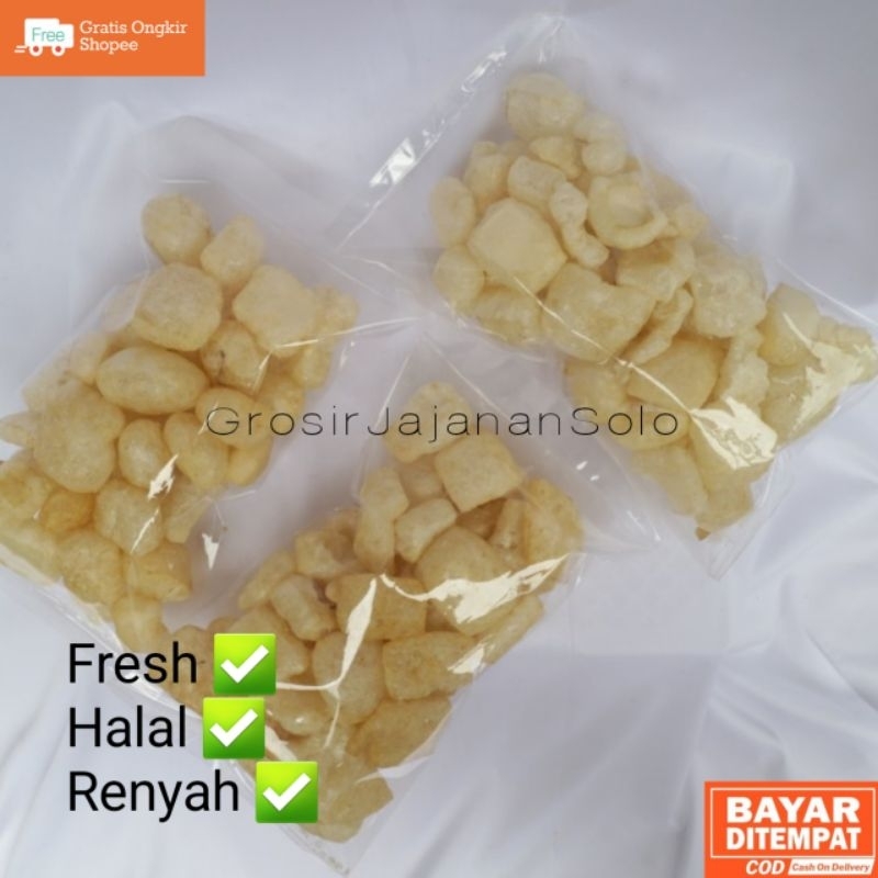 

Kerupuk Kulit Sapi Solo / Krupuk Kulit Sapi ± 50gr / Dorokdok Renyah