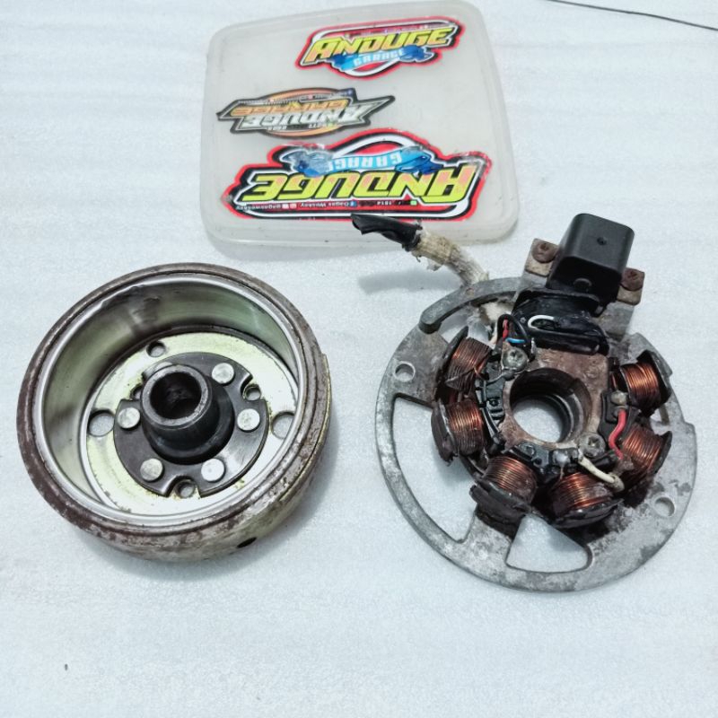 Magnit magnet spul pengapian set sanex hussar cpi 100cc matic 2tak 2t Oryginal second bekas