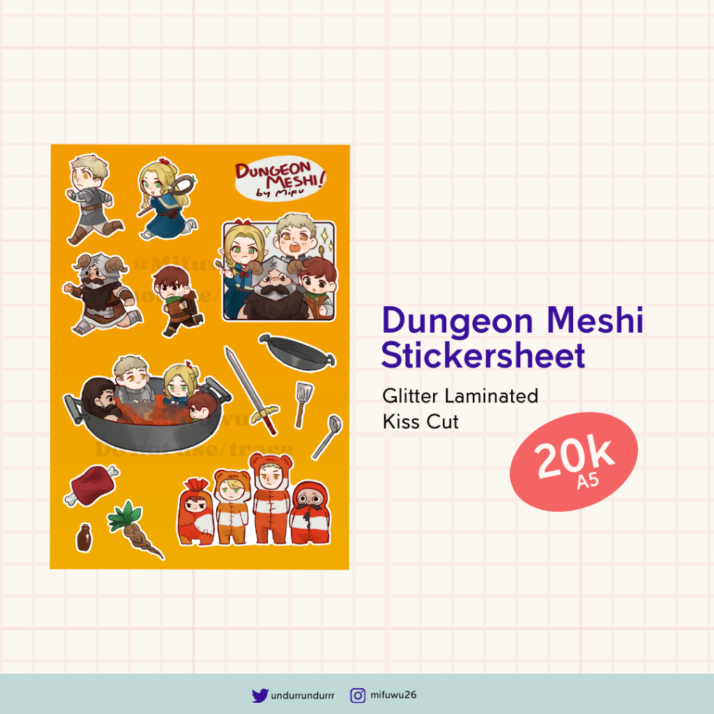 

Dungeon Meshi A5 Stickersheet