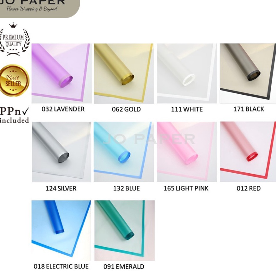 

Stock Limited 5 LEMBAR Flower Wrapping Paper Transparan List Kertas Buket Bunga Korea Cellophane