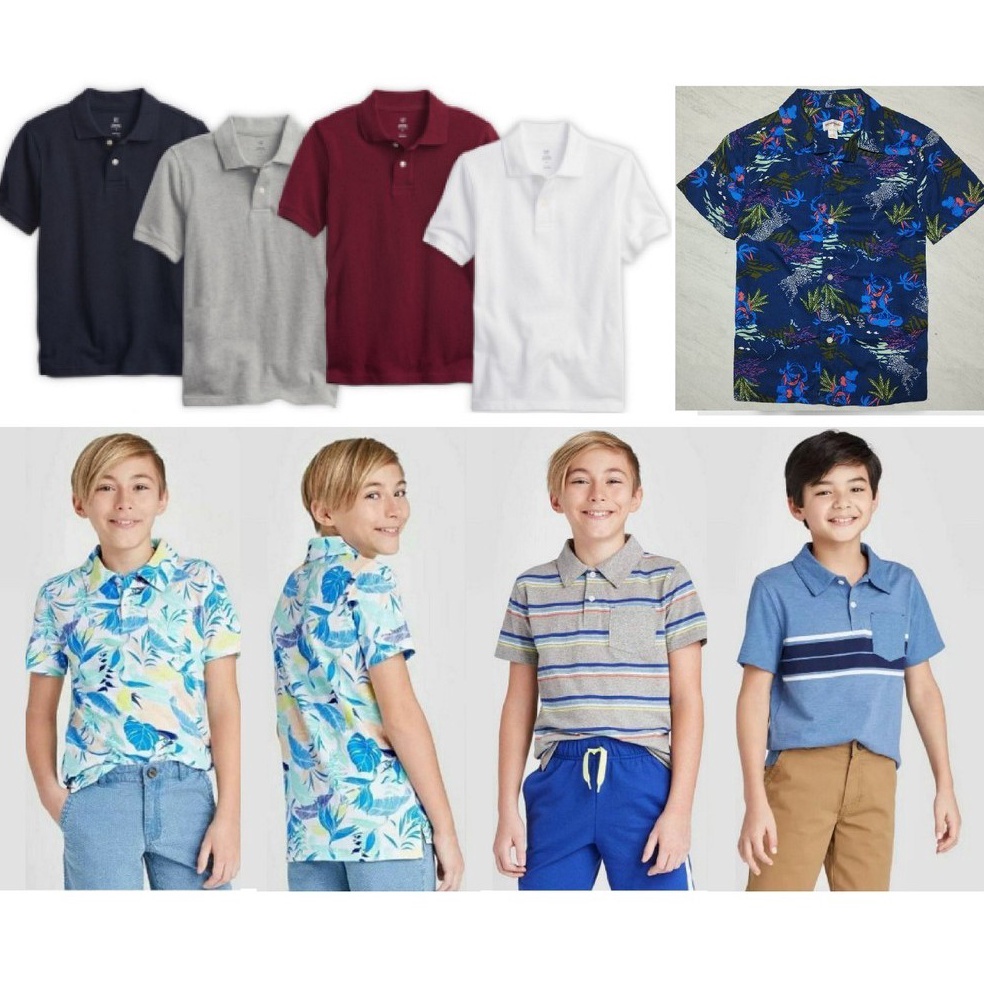 KODE E86C Polo Shirt Anak Laki Laki Kaos Kerah Kids 416 Tahun