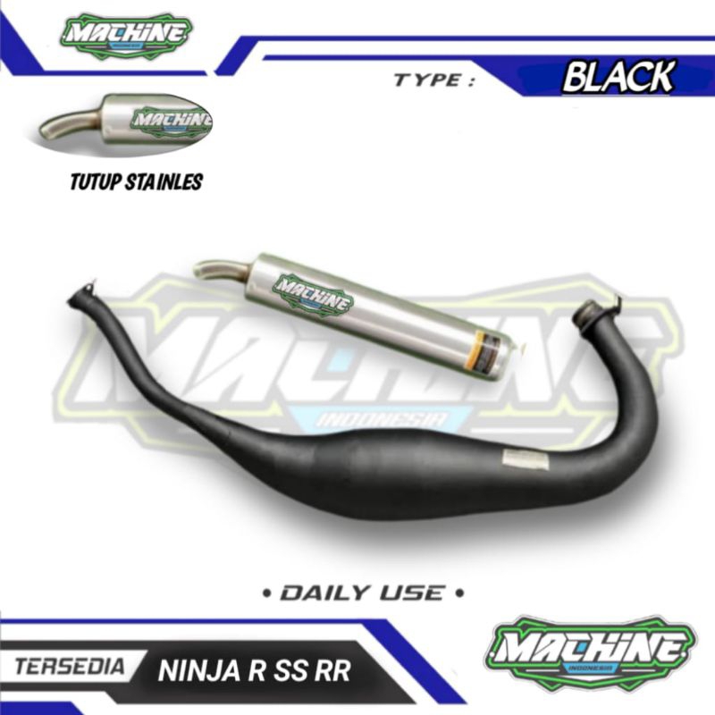 KNALPOT NINJA R SS RR COBRA HITAM SLINCER POLES ORIGINAL MACHINE BUKAN CMS RS1