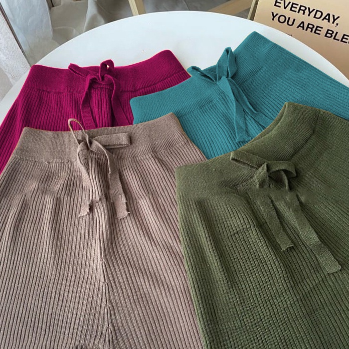 FG2 Niki Pants Knit  Celana Kulot Rajut  Celana Kulot Jumbo Rajut