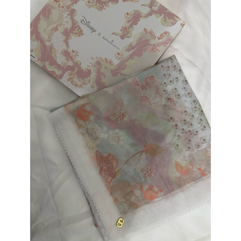 preloved buttonscarves scraf arabian night voile square pearl